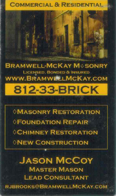 Bramwell-McKay Masonry business card